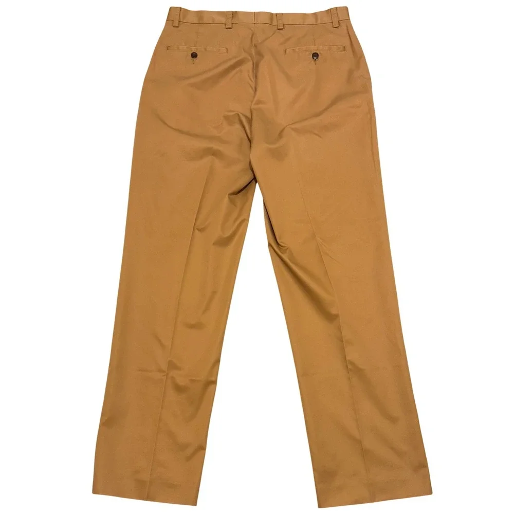 Orvis Flat Front Cotton Khaki Tan Chino Pants Mens 34x30